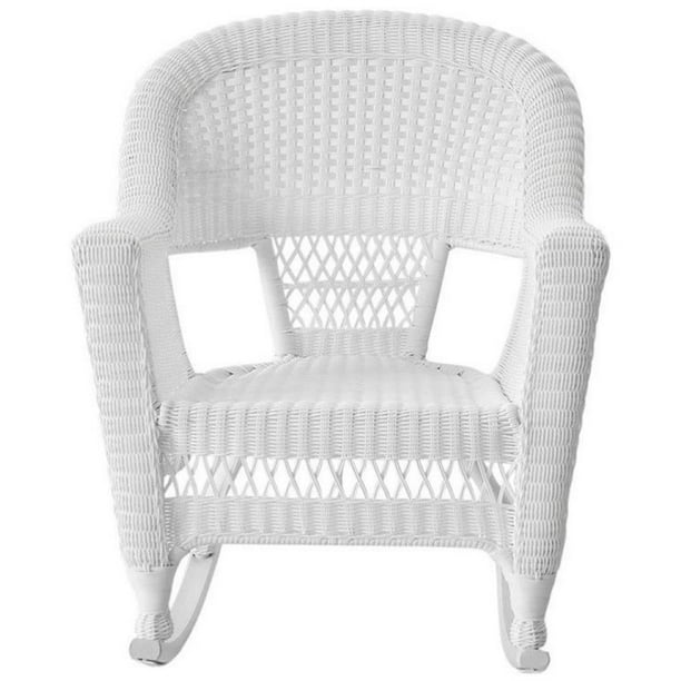 Pemberly Row 3pc Wicker Rocker Chair Set in Black with Brown Cushion Pemberly Row 3pc Wicker Rocker Chair Set in Black with Brown Cushion